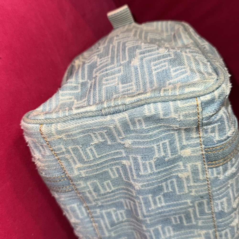 Fendi distressed denim Boston speedy satchel purse - Picture 9 of 16